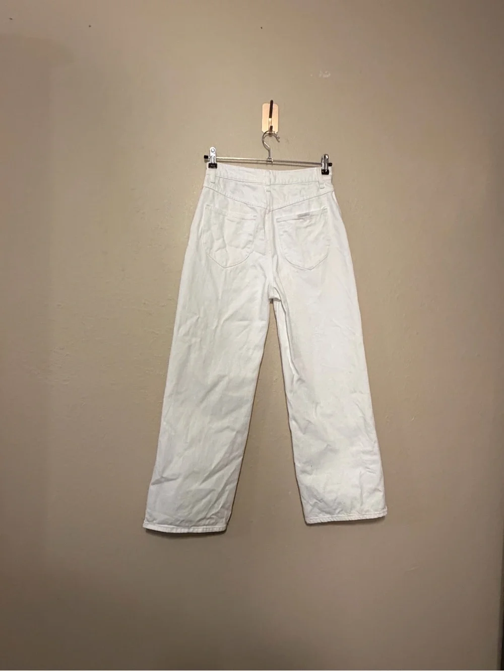 Rollas White Heidi High Rise Loose Straight Jeans Size 27